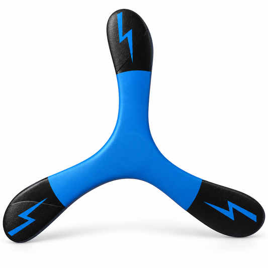 Boomzi Adult 3 Arm Returning Boomerang with Lightning Artwork